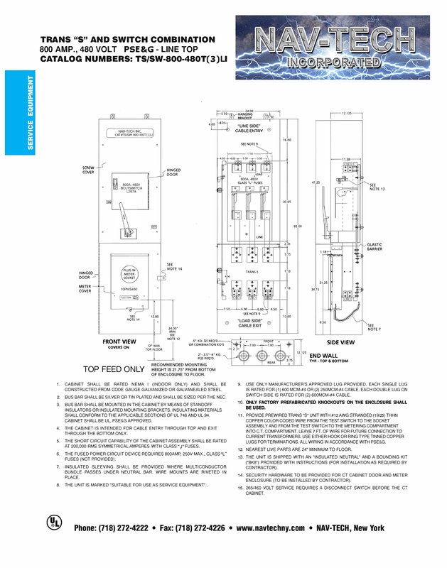 TSSW-800-480T(3)LI PSE&G drawing